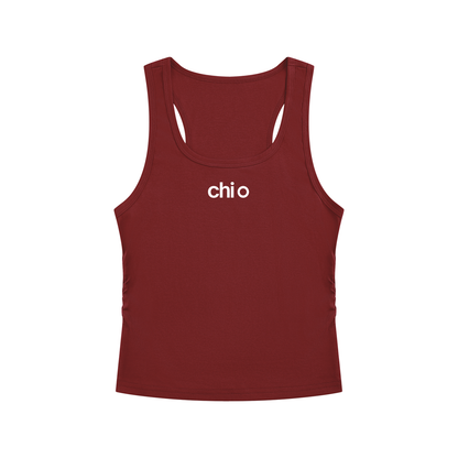 Chi Omega Athletic Ruched Tank Top