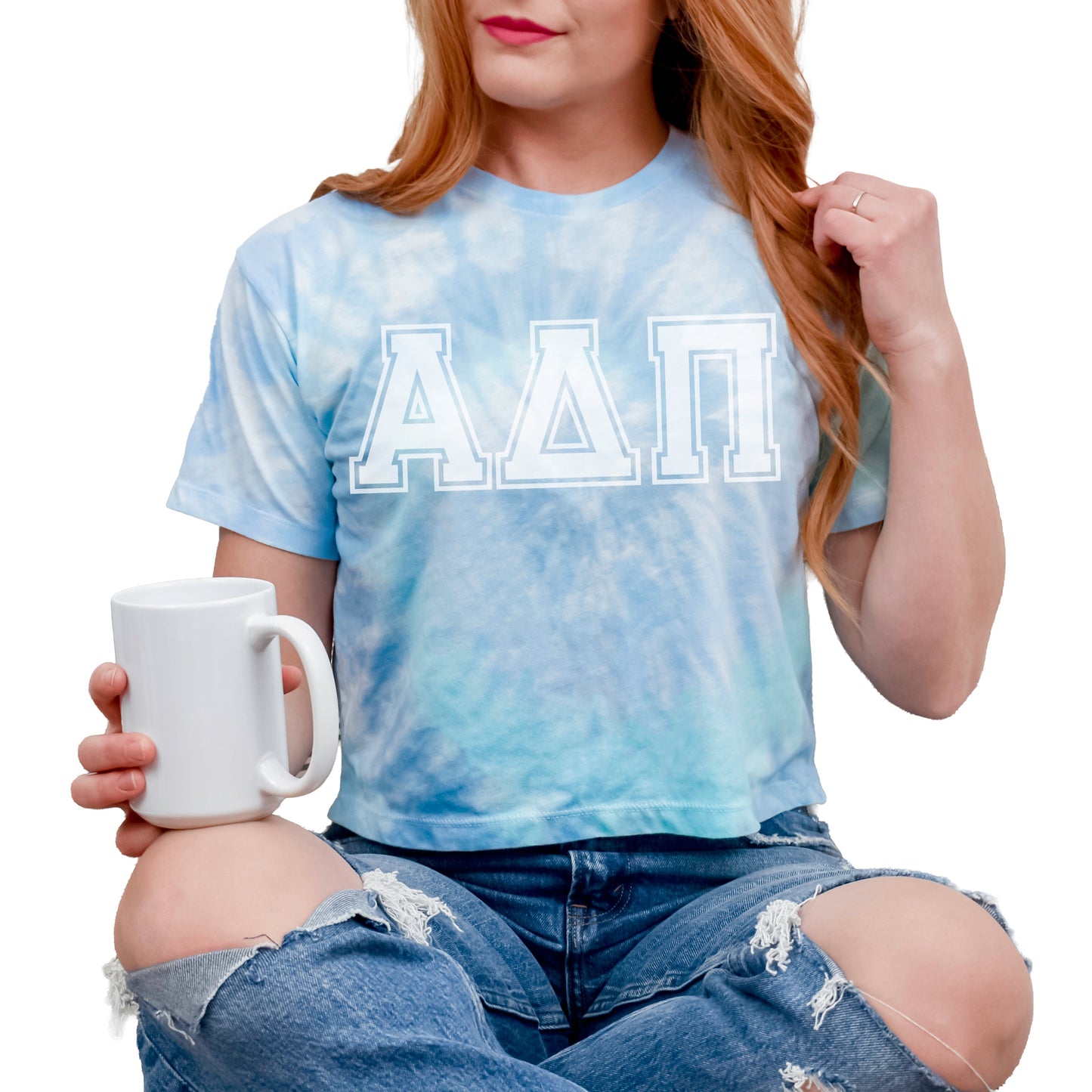 Alpha Delta Pi Tie Dye Cropped Tee - Ivy Society