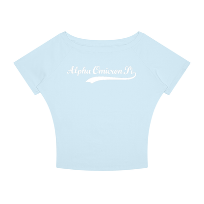 Alpha Omicron Pi Off the Shoulder Tee