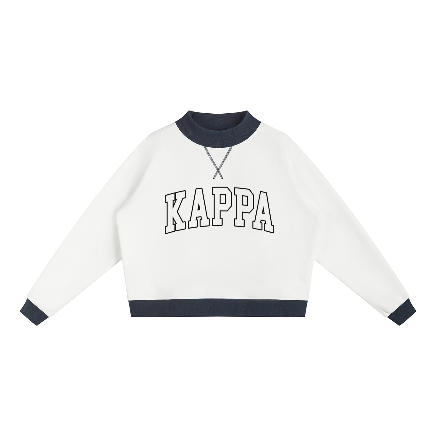Kappa Kappa Gamma Two Tone Mock Neck Sweatshirt
