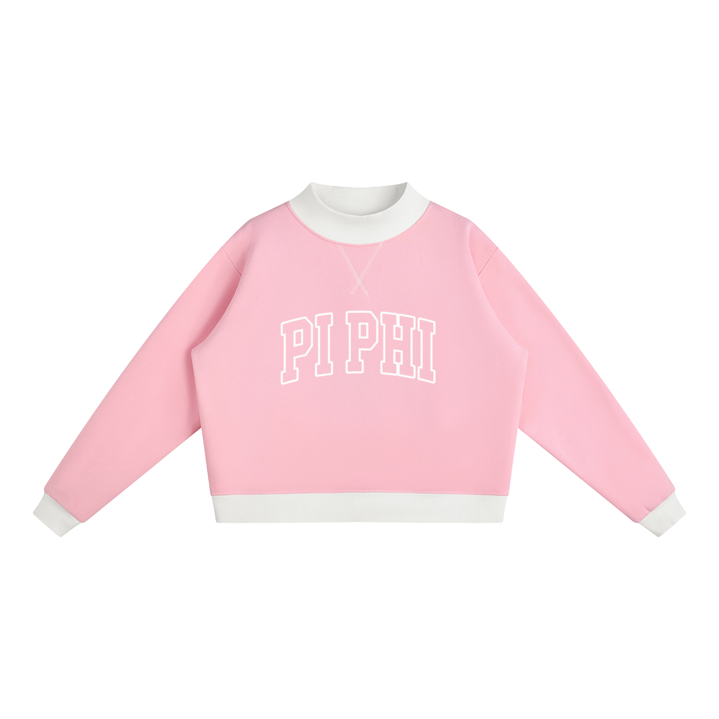 Pi Beta Phi Two Tone Mock Neck Sweatshirt