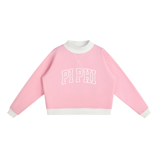 Pi Beta Phi Two Tone Mock Neck Sweatshirt