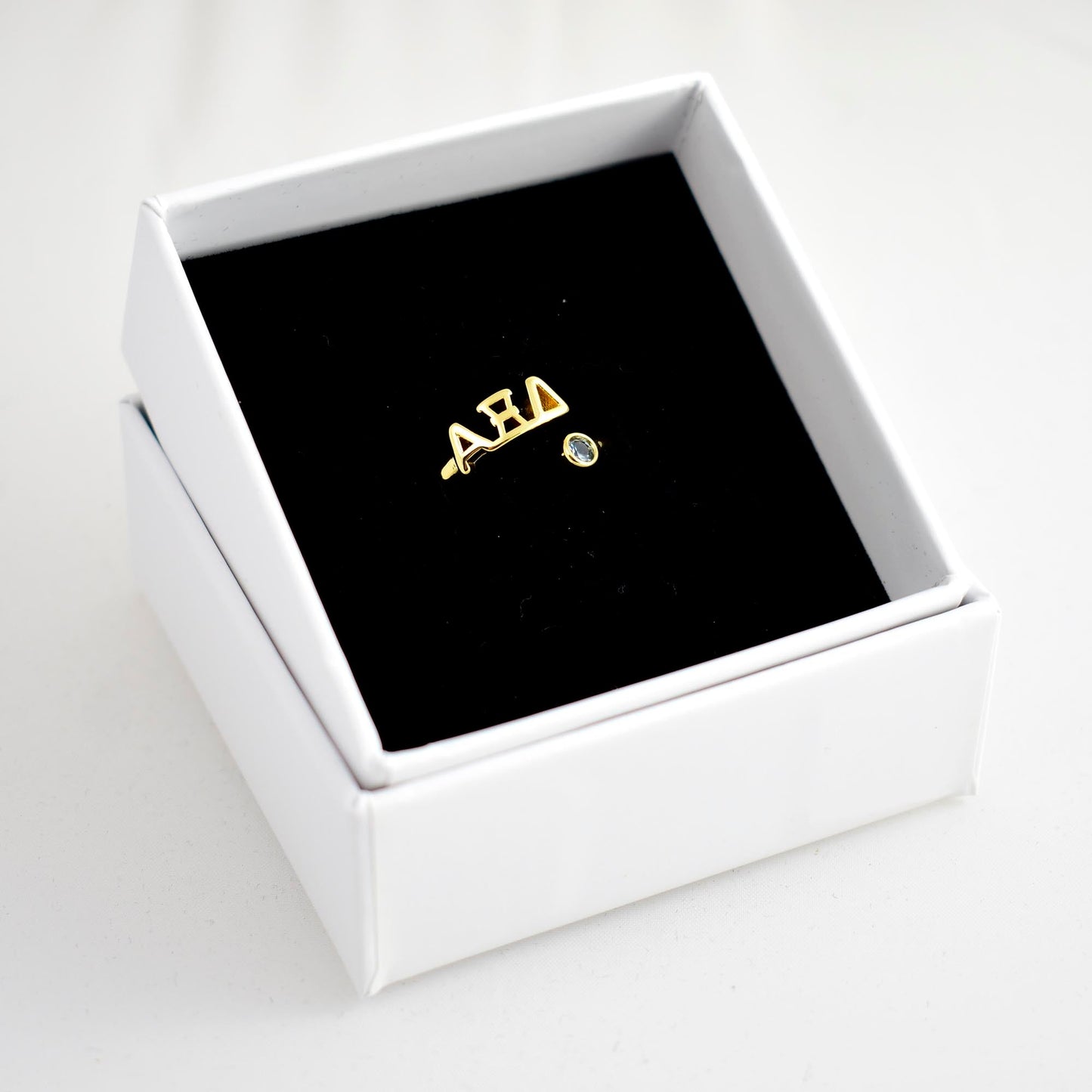 Alpha Xi Delta Gemstone Ring