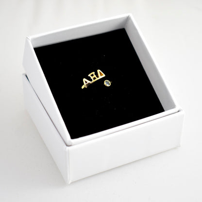 Alpha Xi Delta Gemstone Ring