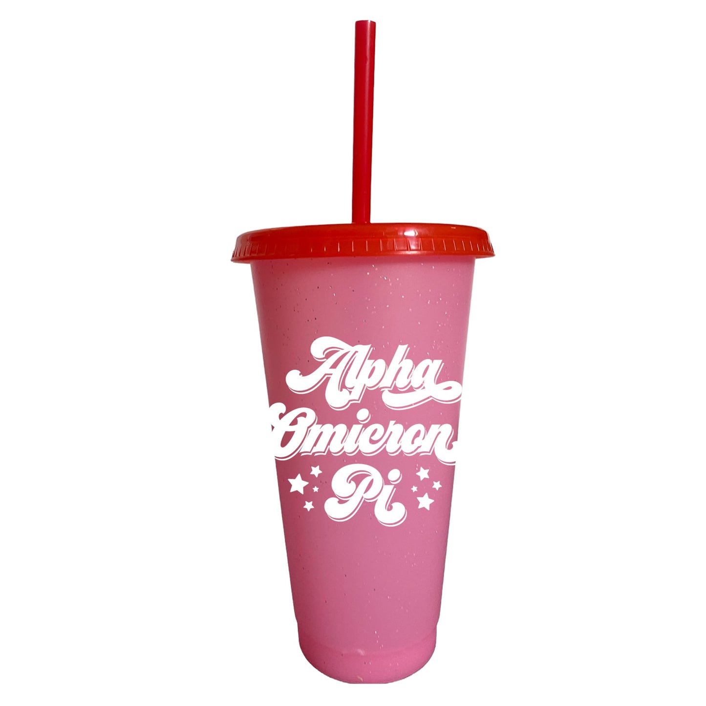 Alpha Omicron Pi Glitter Color Changing Cups 4 Pack