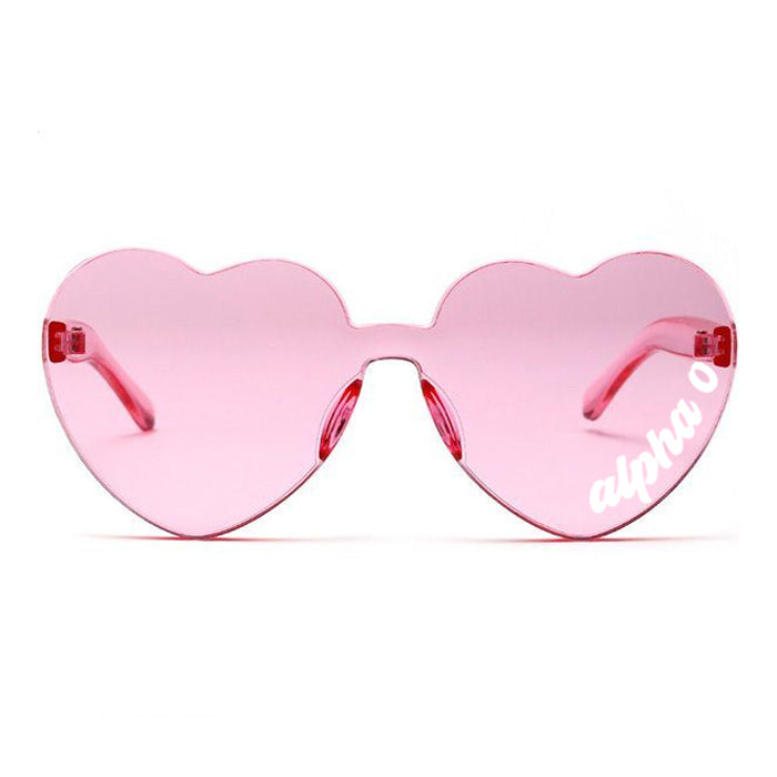 Alpha Omicron Pi Heart Sunglasses