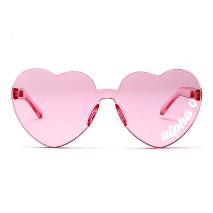 Alpha Omicron Pi Heart Sunglasses