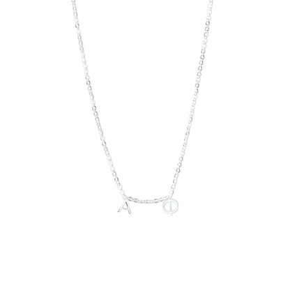 Alpha Phi Silver Letters Necklace - Ivy Society