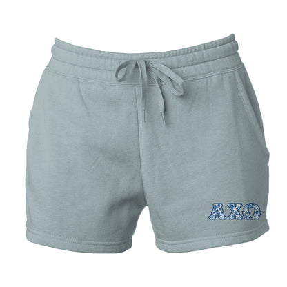Alpha Chi Omega Blue Willow Shorts - Ivy Society