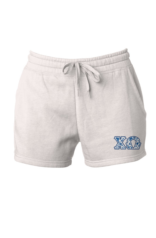 Chi Omega Blue Willow Shorts - Ivy Society