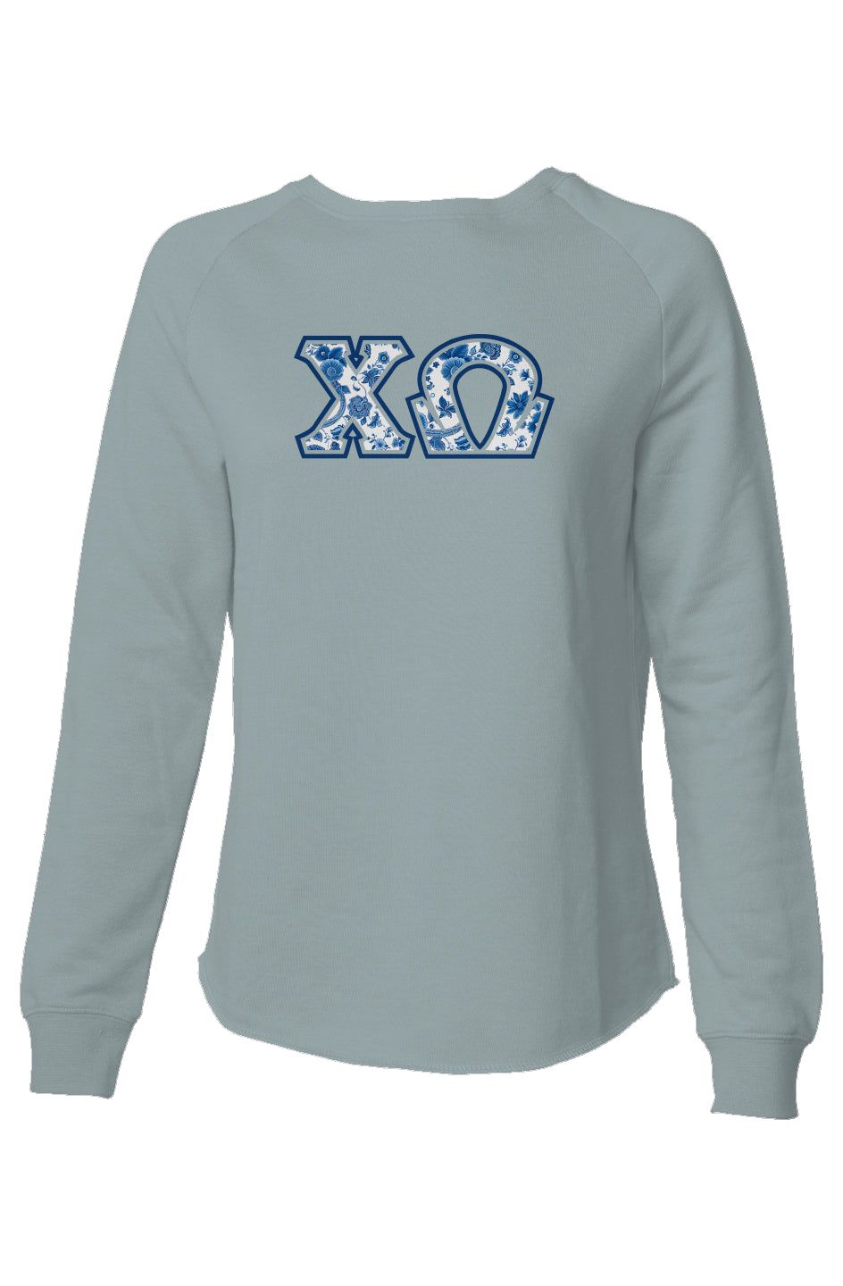 Chi Omega Blue Willow Sweatshirt - Ivy Society