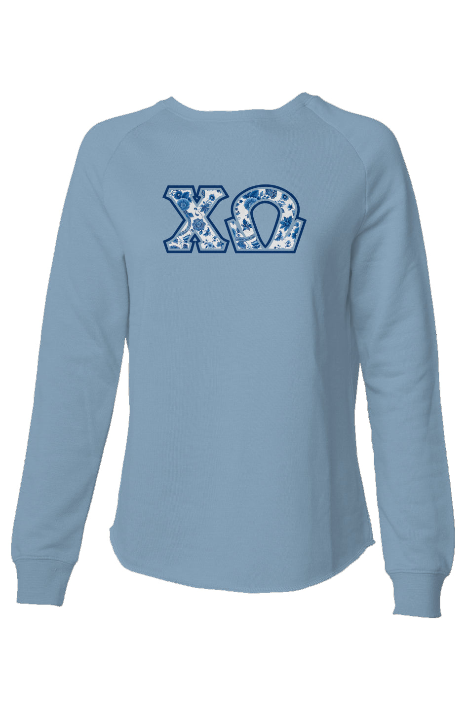 Chi Omega Blue Willow Sweatshirt - Ivy Society