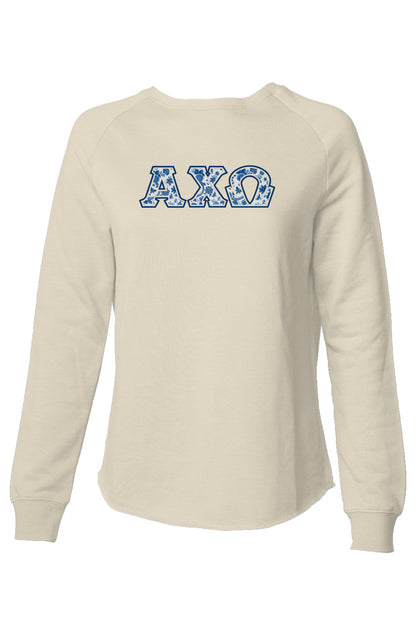 Alpha Chi Omega Blue Willow Sweatshirt - Ivy Society