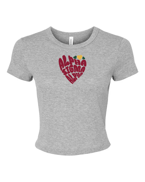 Alpha Sigma Alpha Heart Baby Tee - Ivy Society
