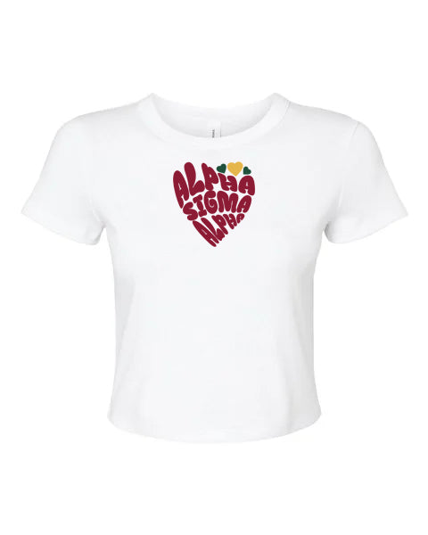 Alpha Sigma Alpha Heart Baby Tee - Ivy Society