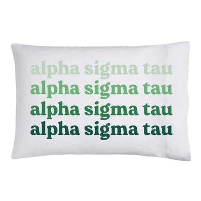 Alpha Sigma Tau Cotton Pillowcase - Ivy Society