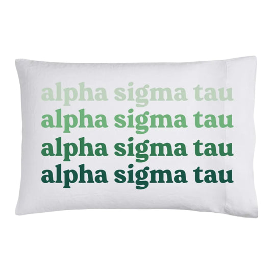 Alpha Sigma Tau Cotton Pillowcase - Ivy Society