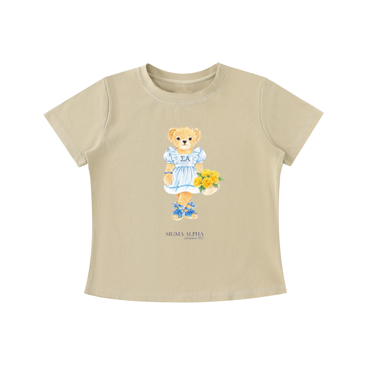 Sigma Alpha Flower Bear T Shirt