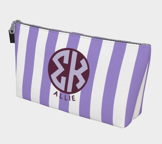 Sigma Kappa Monogram Personalized Makeup Bag