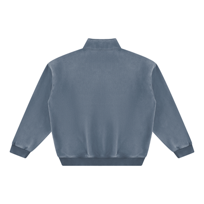 Alpha Phi Round Monogram Quarter Zip Sweatshirt