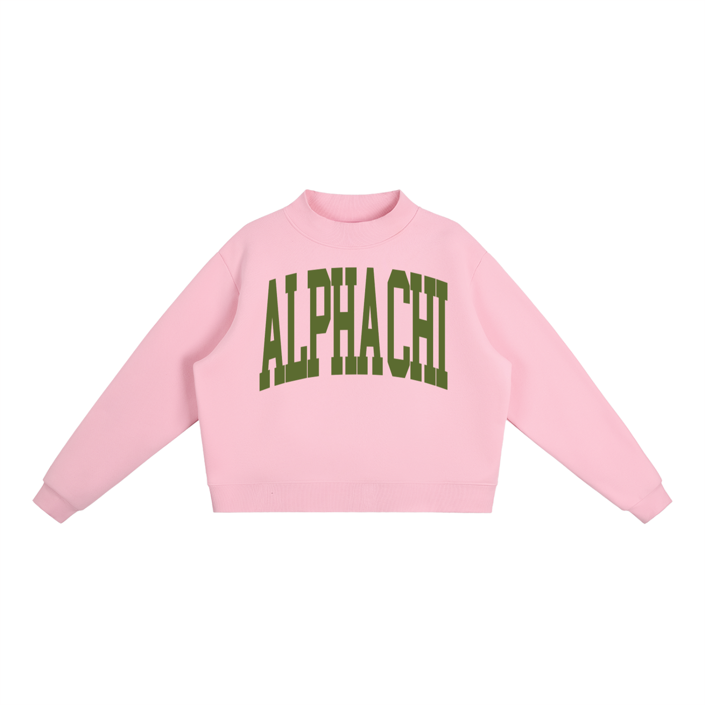 Alpha Chi Omega Big Mock Neck Sweatshirt - Ivy Society