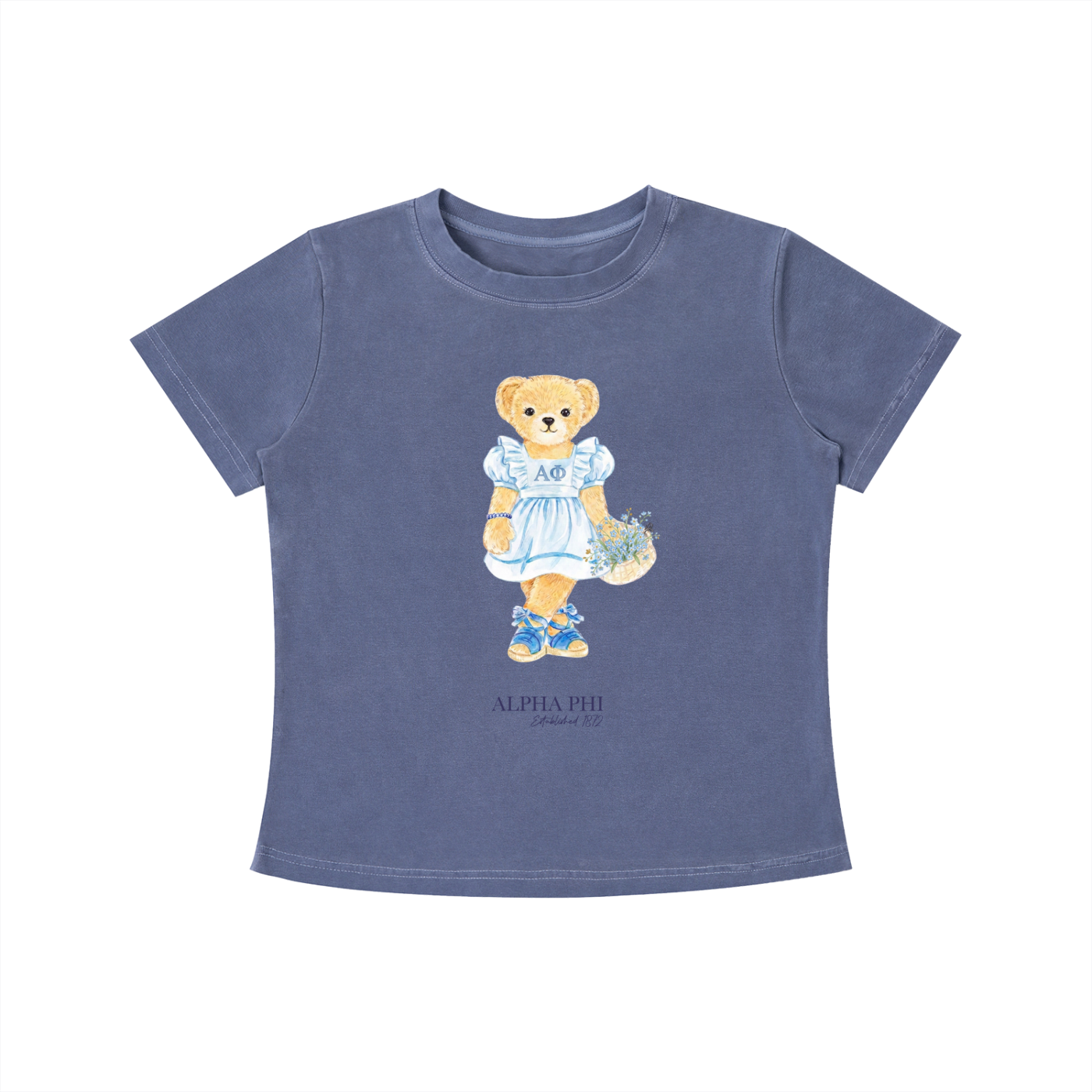 Alpha Phi Flower Bear T Shirt