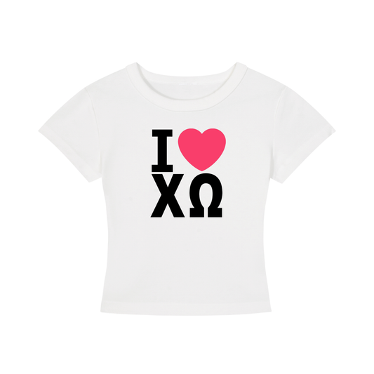 I Heart Chi Omega Baby Tee