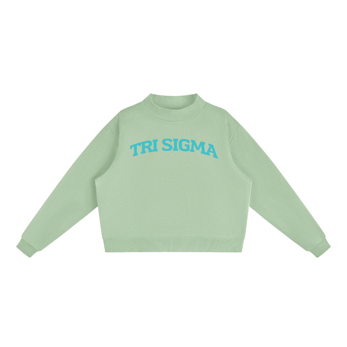 Tri Sigma Blue Mock Neck Sweatshirt
