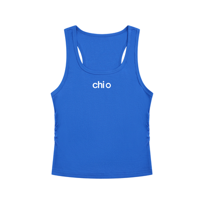 Chi Omega Athletic Ruched Tank Top