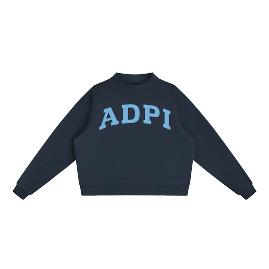 Alpha Delta Pi Blue Mock Neck Sweatshirt