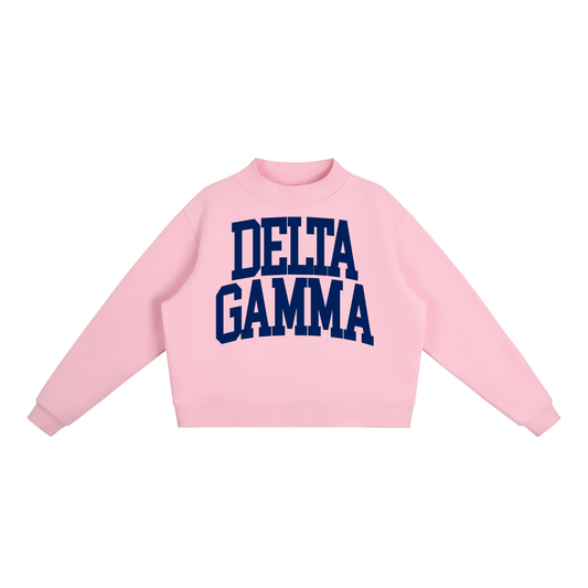 Delta Gamma Big Mock Neck Sweatshirt - Ivy Society