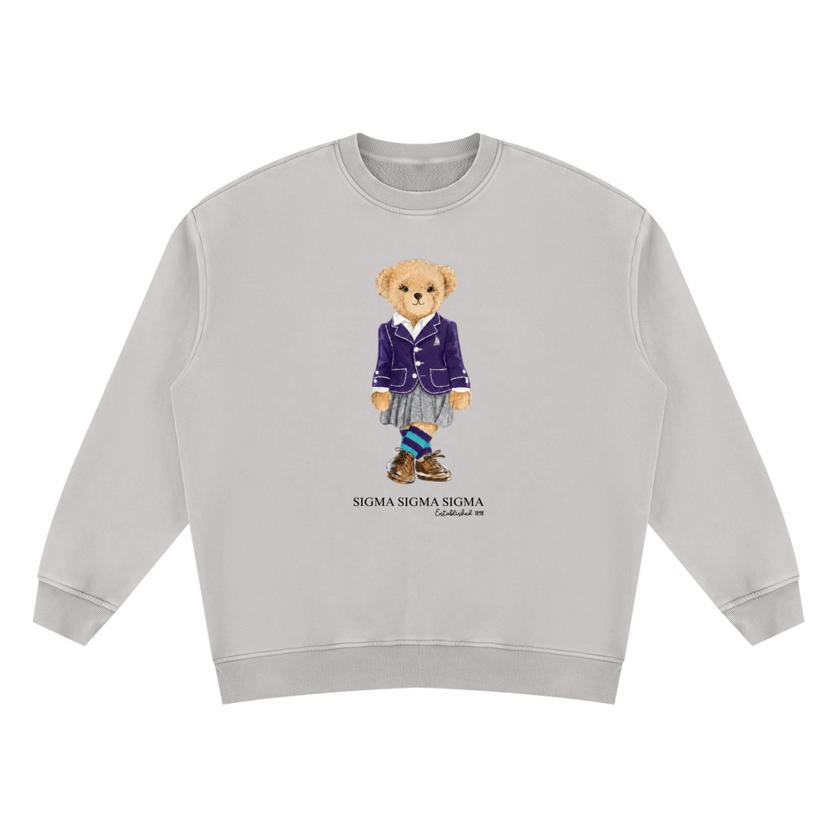 Tri Sigma Sorority Bear Vintage Wash Sweatshirt