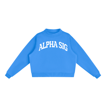 Alpha Sigma Alpha Mock Neck Sweatshirt