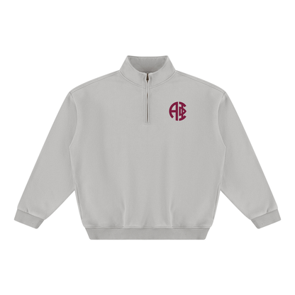 Alpha Phi Round Monogram Quarter Zip Sweatshirt