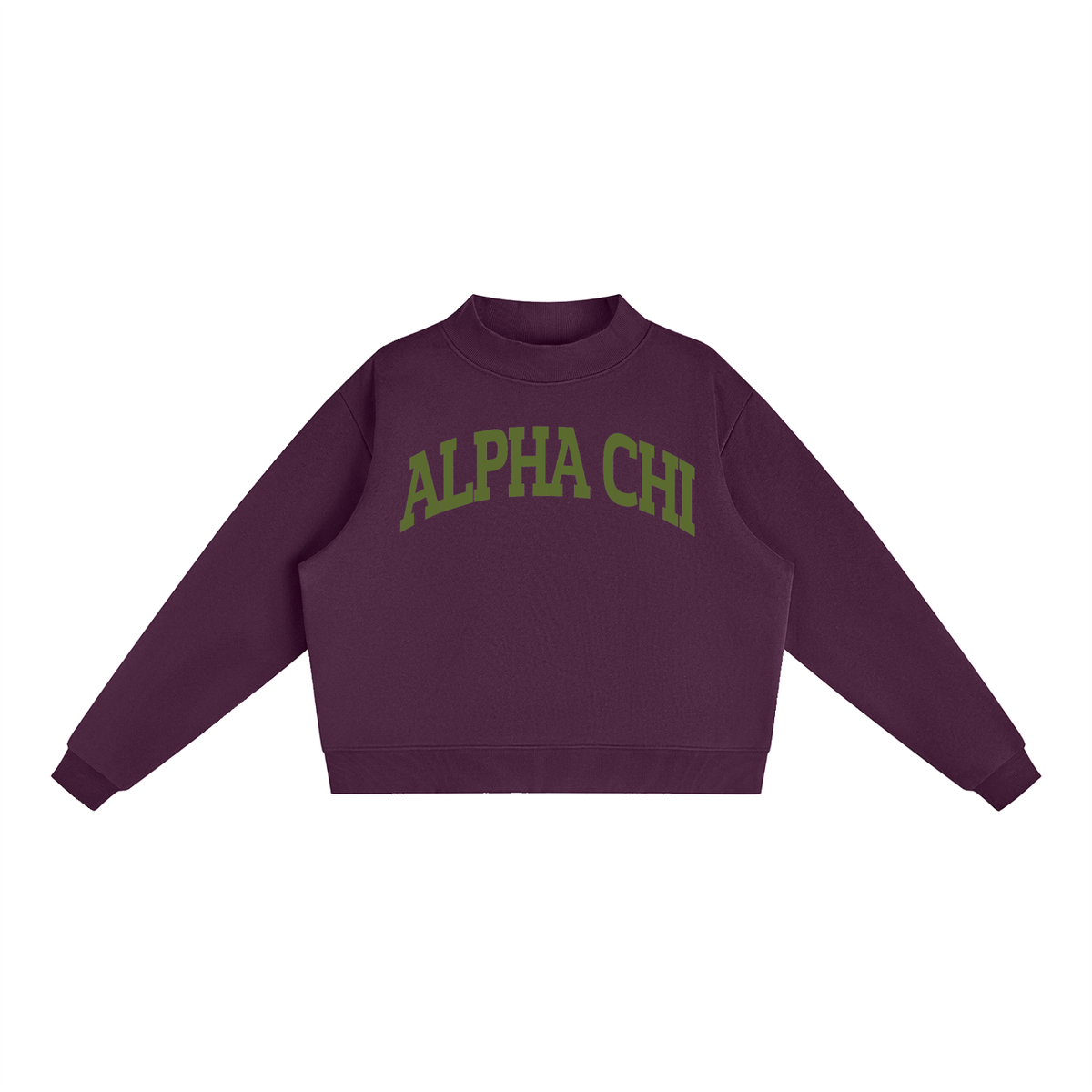 Alpha Chi Omega Mock Neck Sweatshirt