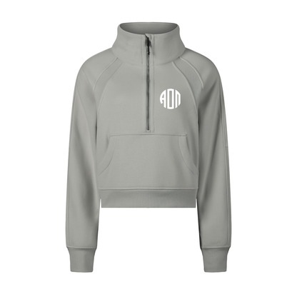 Alpha Omicron Pi Monogram Half-Zip Sweatshirt - Ivy Society