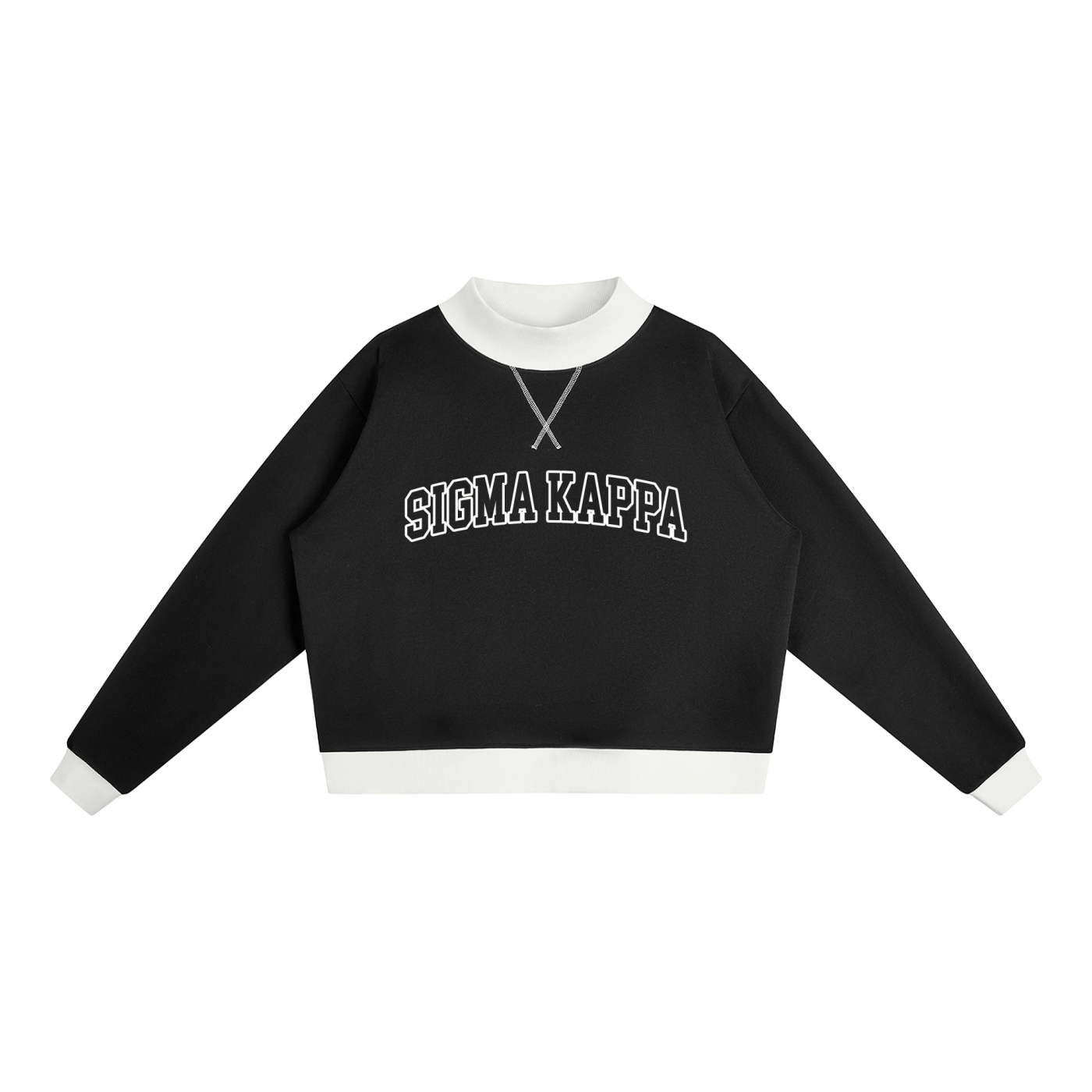 Sigma Kappa Two Tone Mockneck Sweatshirt
