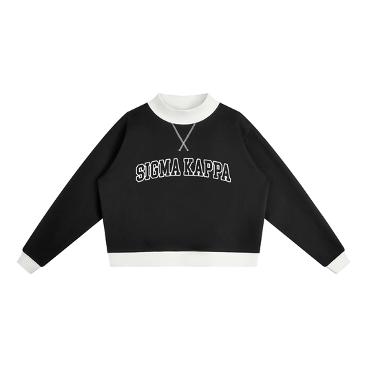 Sigma Kappa Two Tone Mockneck Sweatshirt