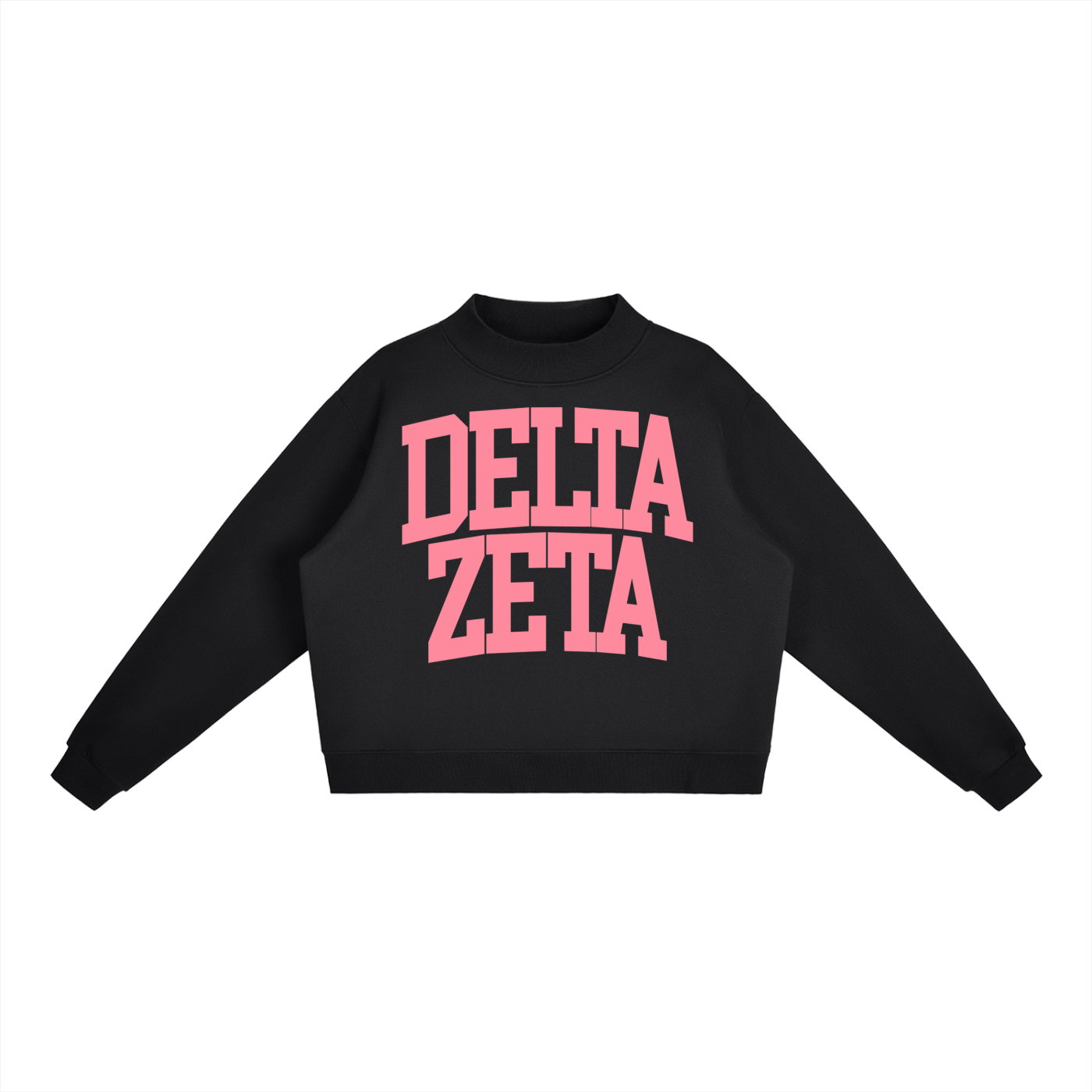 Delta Zeta Big Mock Neck Sweatshirt - Ivy Society