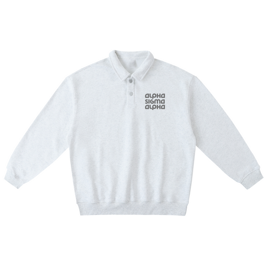 Alpha Sigma Alpha Polo Collar Sweatshirt