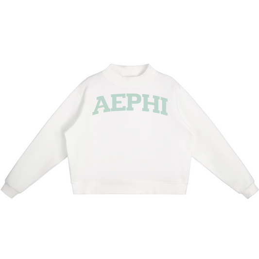 Green Alpha Epsilon Phi Mock Neck Sweatshirt
