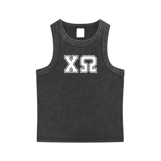 Chi Omega Letters Tank Top - Ivy Society