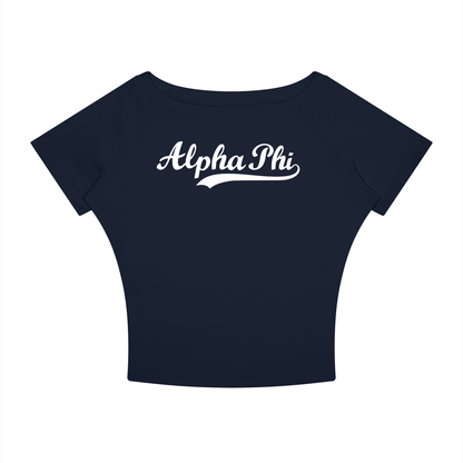 Alpha Phi Off the Shoulder Tee