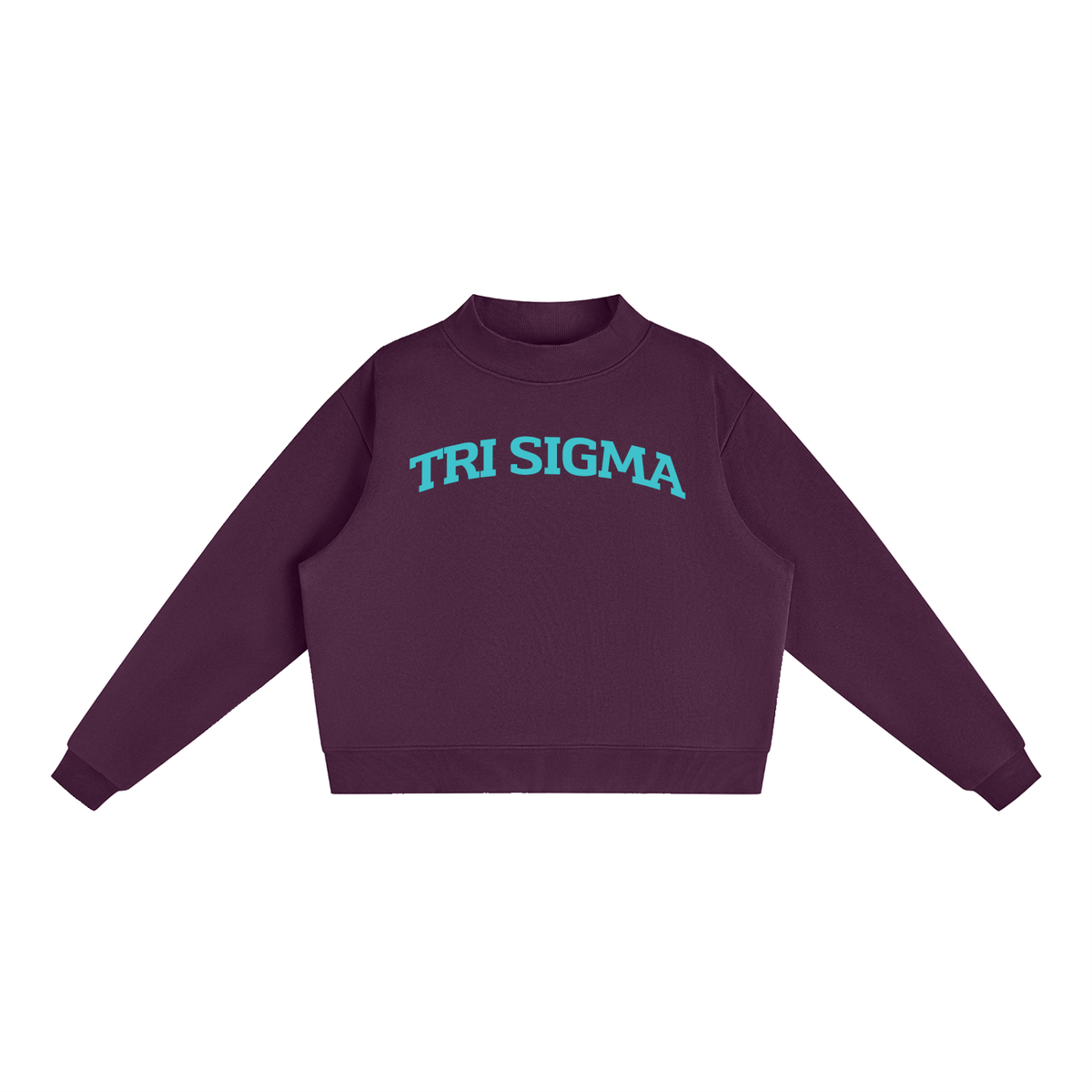Tri Sigma Blue Mock Neck Sweatshirt