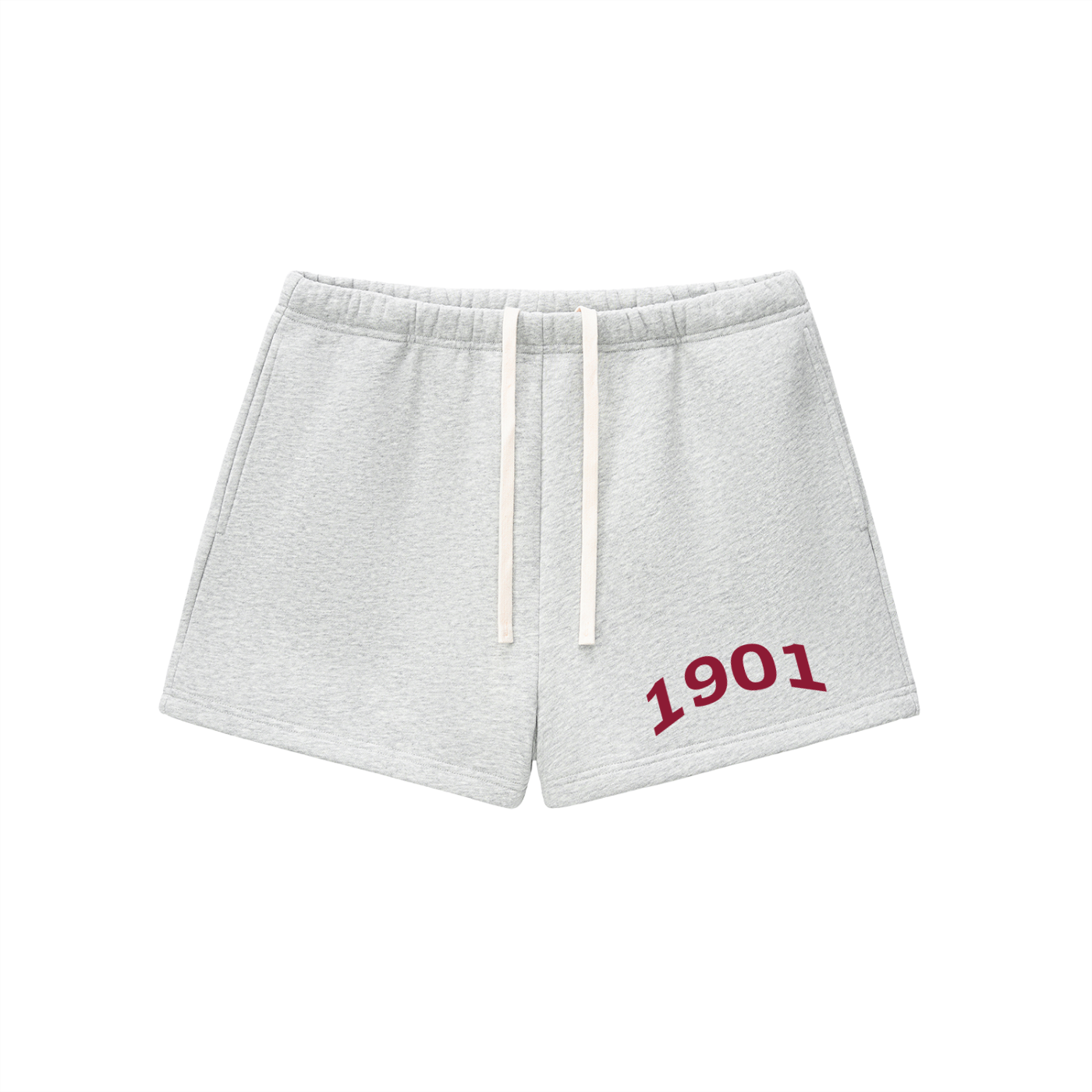 Maroon Alpha Sigma Alpha Fleece Drawstring Shorts