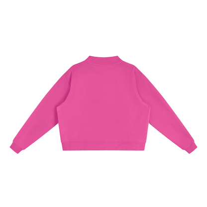 Essential Fleece Mock-Neck Crew Sweatshirt