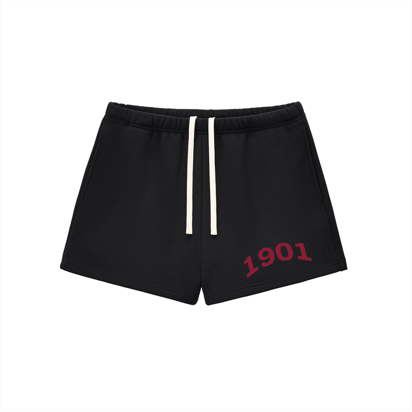 Maroon Alpha Sigma Alpha Fleece Drawstring Shorts