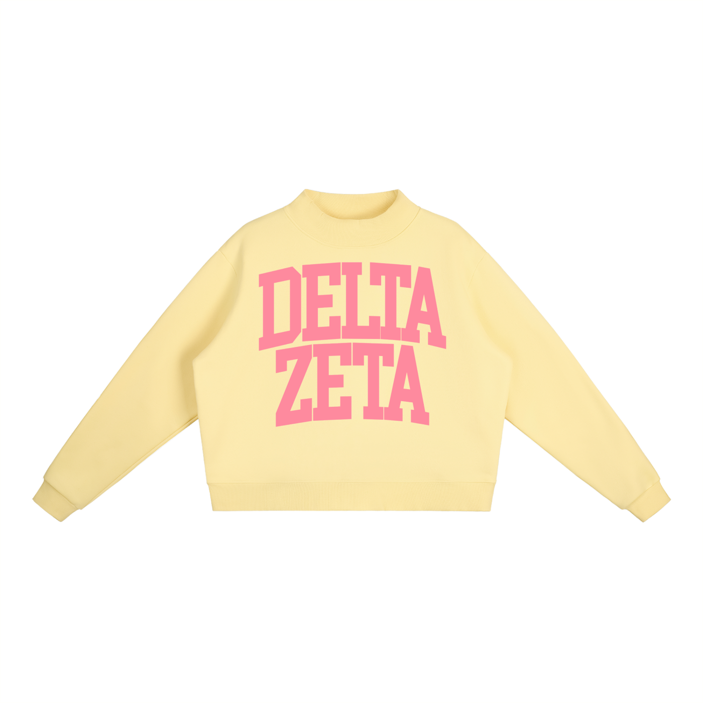 Delta Zeta Big Mock Neck Sweatshirt - Ivy Society