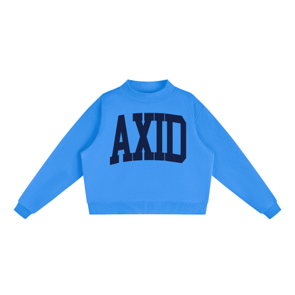 Essential Fleece Mock-Neck Crew Sweatshirt