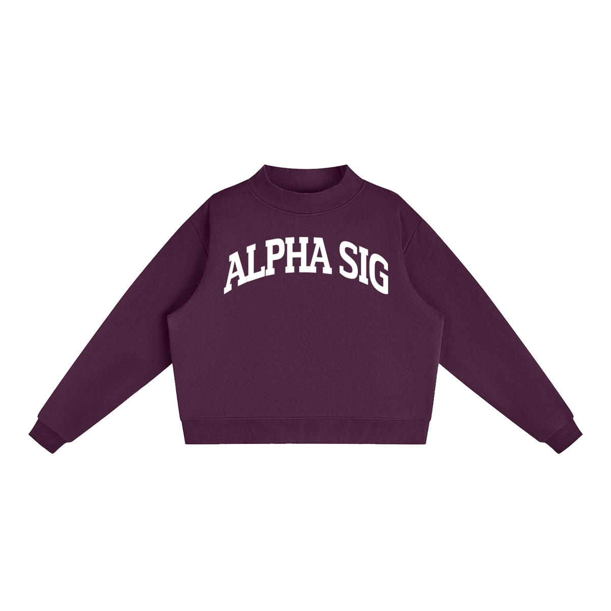 Alpha Sigma Alpha Mock Neck Sweatshirt